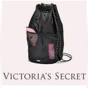 Victoria's Secret Black Mesh Backpack NWOT